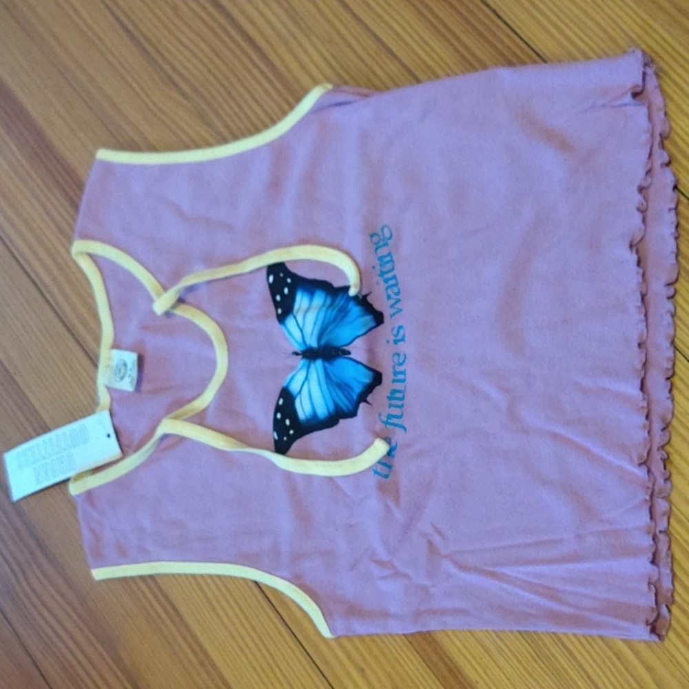 Butterfly graphic crop tank